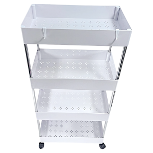 AT2174 PLASTIC 4 TIER STORAGE CART WITH WHEELS