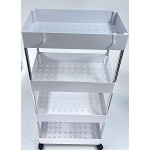 AT2174 PLASTIC 4 TIER STORAGE CART WITH WHEELS