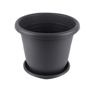 AT1274  Plastic Flower Pot With Tray 18‘’