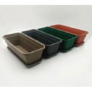 AT1275 Plastic Flower Pot With Tray 